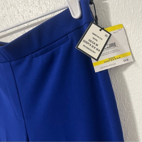 KASPER Women’s Cobalt Blue Medium Straight Leg Flat Front Pants NWT Business - Picture 3 of 11